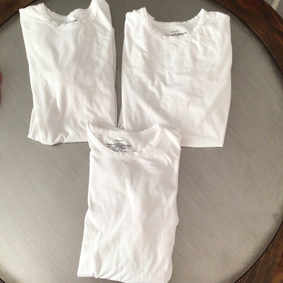 Mens Set of 3 Calvin Klein Cotton Classic Crewneck T-shirts - Picture 1 of 4